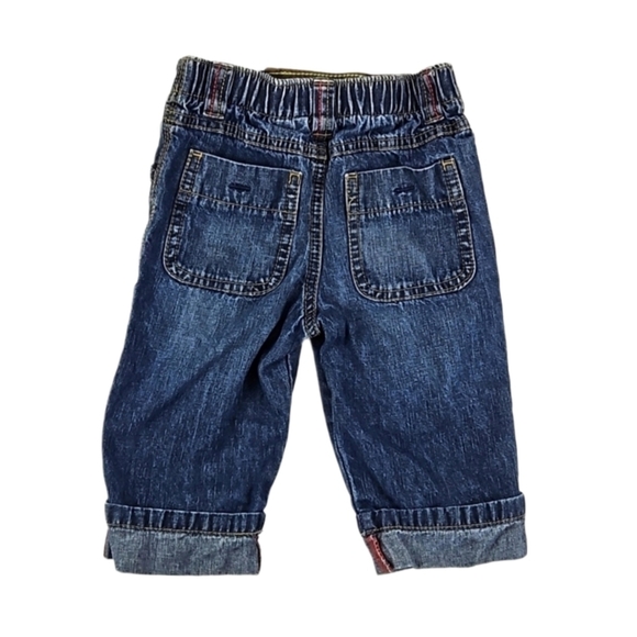 Genuine Baby by Oshkosh Real Denim 4-Pocket Cuffed Jeans 9M - Picture 5 of 6